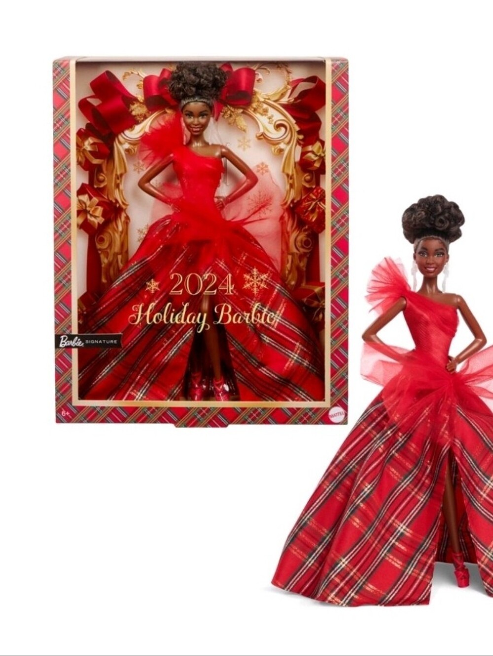 Barbie Signature 2024 Holiday Barbie - Red Plaid Gown